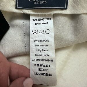 Chaps Men's Wool Dress Pants - Cream